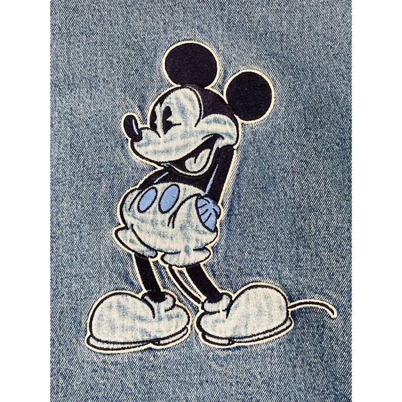 Vintage Disney Store Mickey Mouse 1928 Denim Varsity Jacket Adult Quilted Club - Picture 14 of 16